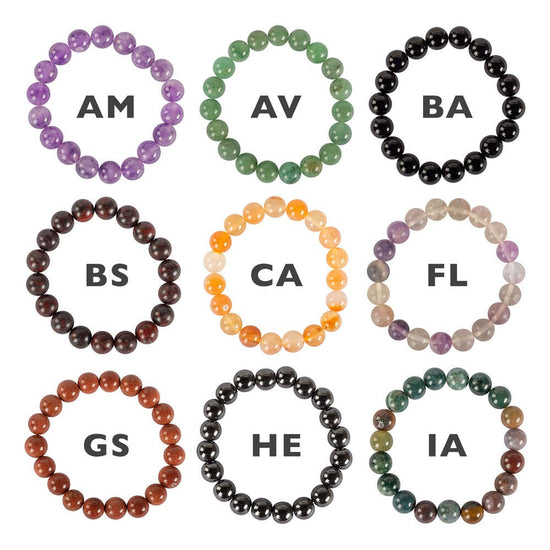 10mm Crystal Gemstone Stretch Bracelets