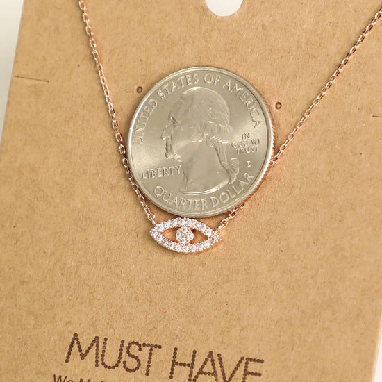 Pave Evil Eye Necklace