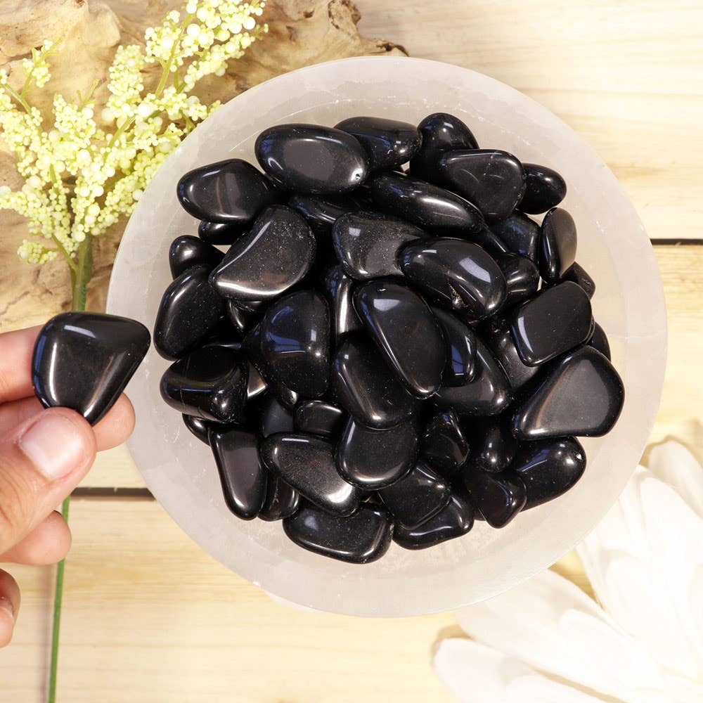 Black Obsidian Tumbled Stones