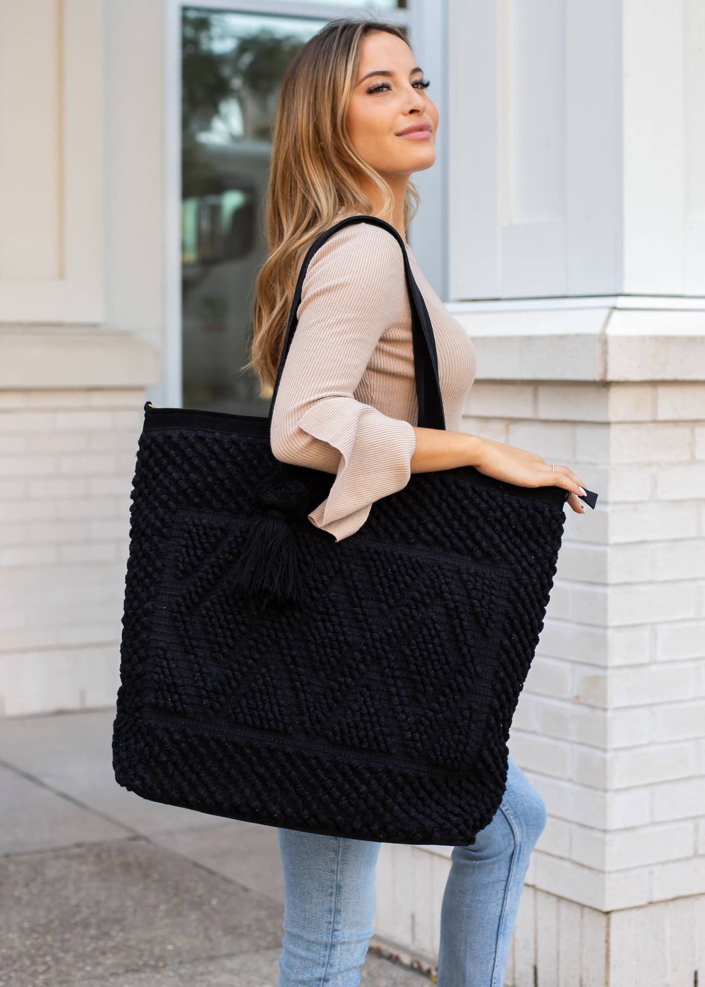 Black Diamond Pattern Tote