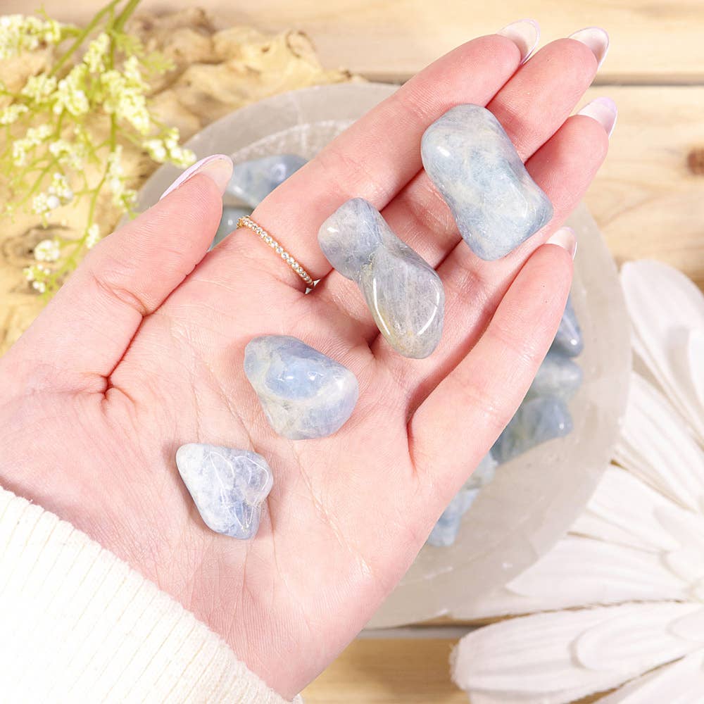 Aquamarine Tumbled Stones | Aquamarine crystal