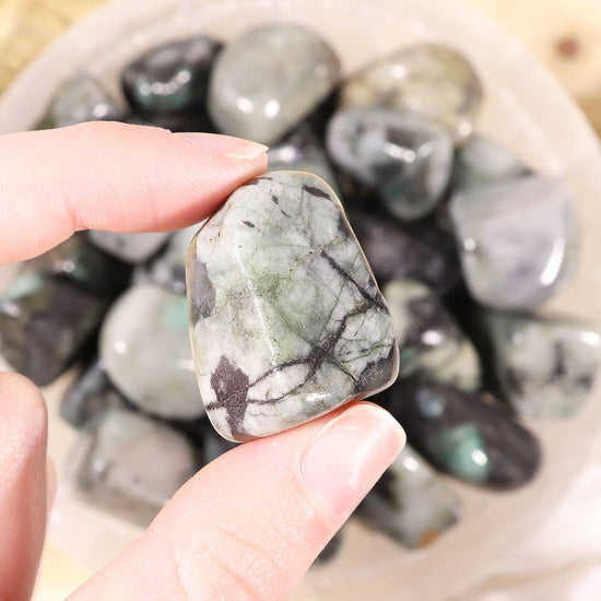 Emerald Tumbled Stones (Grade B) - Emerald Crystal