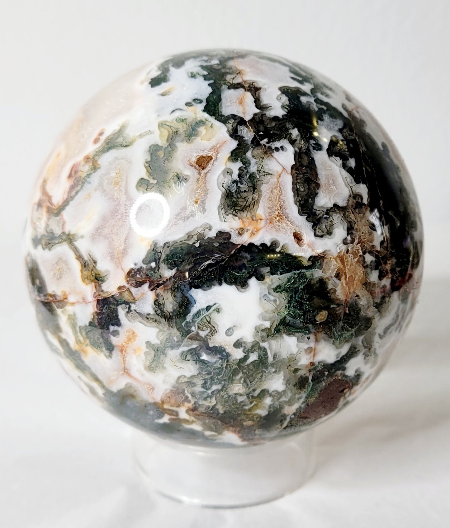 Red Moss Agate Sphere