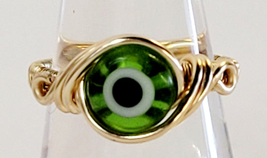 Green "All seeing Eye" Ring