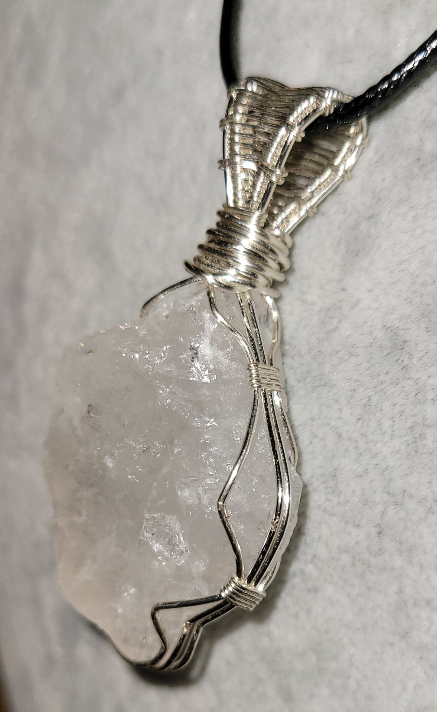 Raw Clear Quartz Necklace