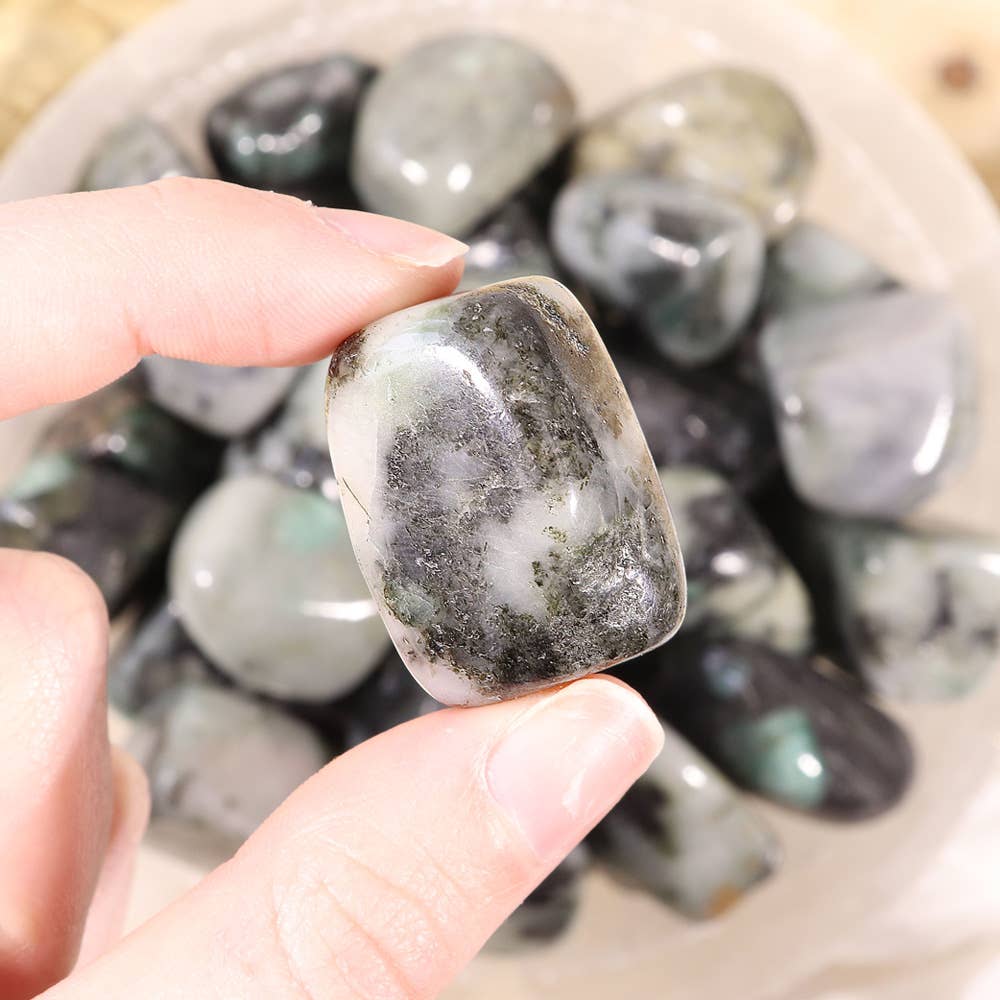 Emerald Tumbled Stones (Grade B) - Emerald Crystal