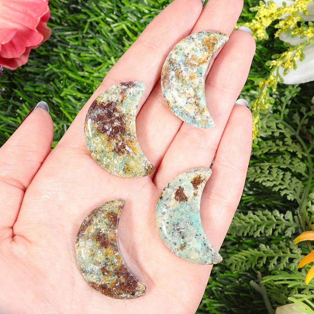 Amazonite Biotite Mini Half Moon - Amazonite Decor
