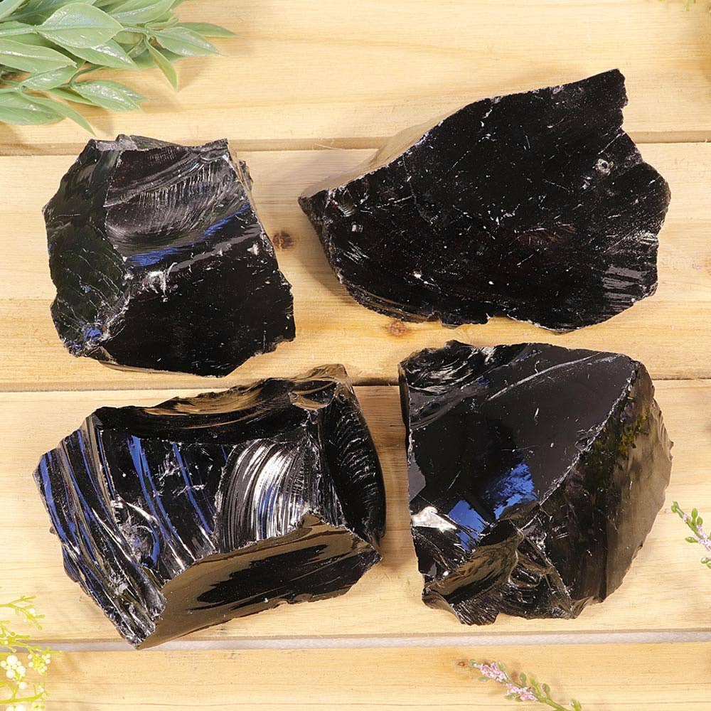 Rough Black Obsidian Specimens