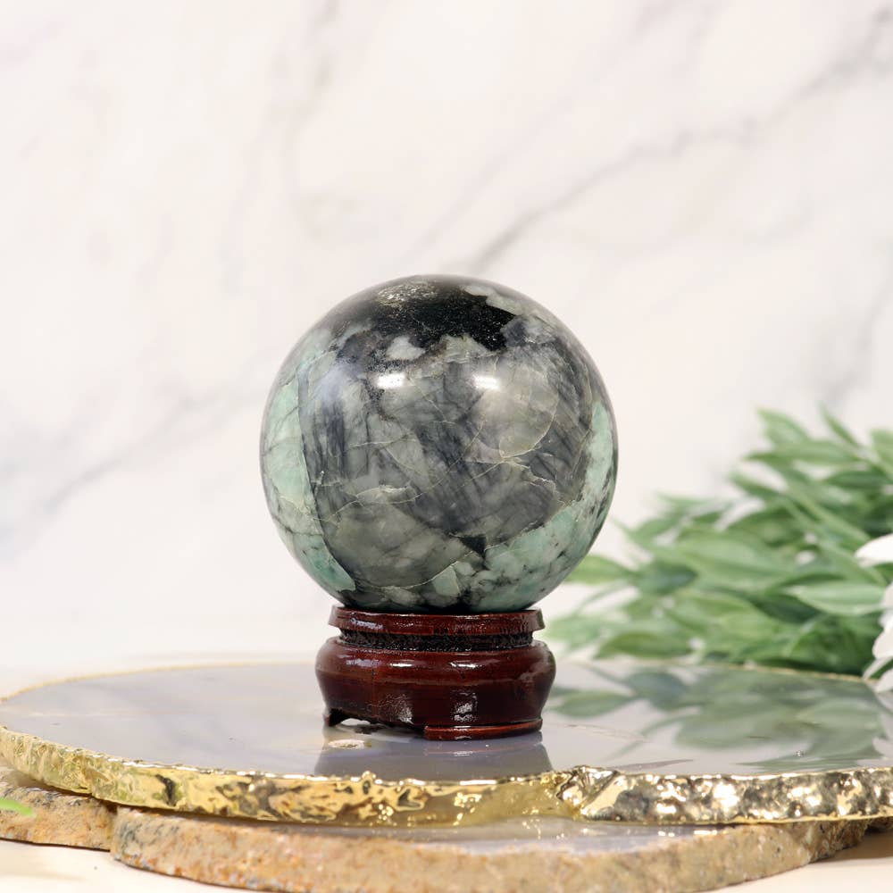 Emerald Sphere ~ Ethically sourced from Brazil