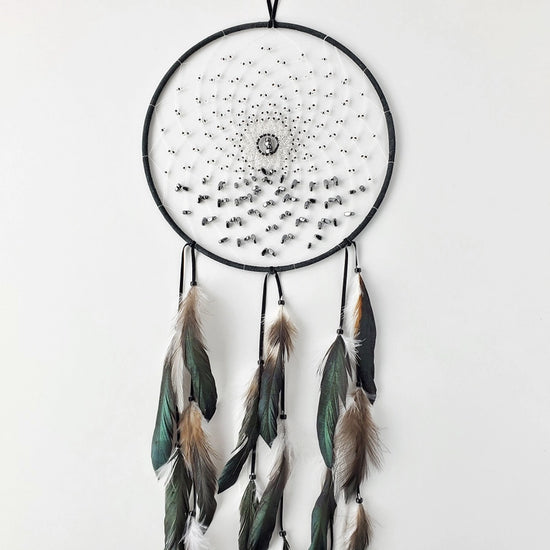 9" Energy Flow Black Dream Catcher