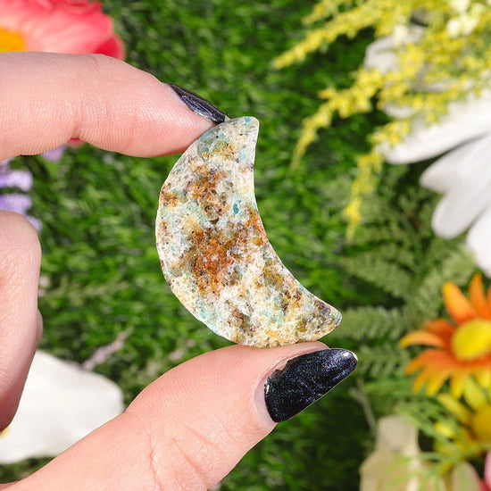 Amazonite Biotite Mini Half Moon - Amazonite Decor
