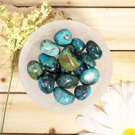 Chrysocolla Tumbled Stones-Grade A| Chrysocolla Crystal