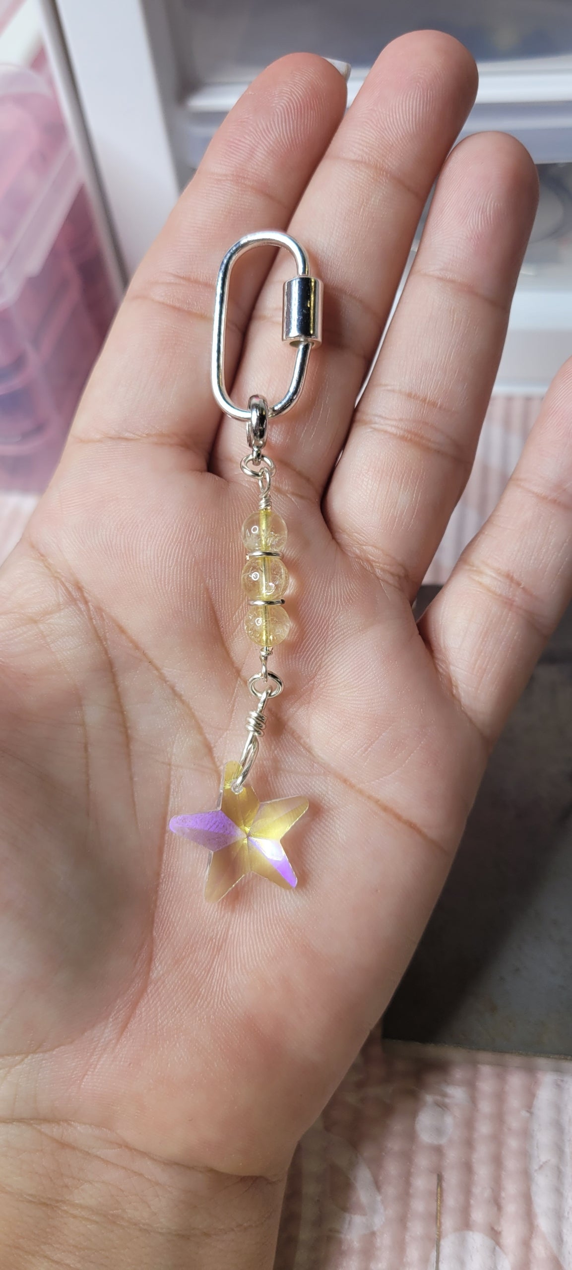 Star Boot Charm with Citrine