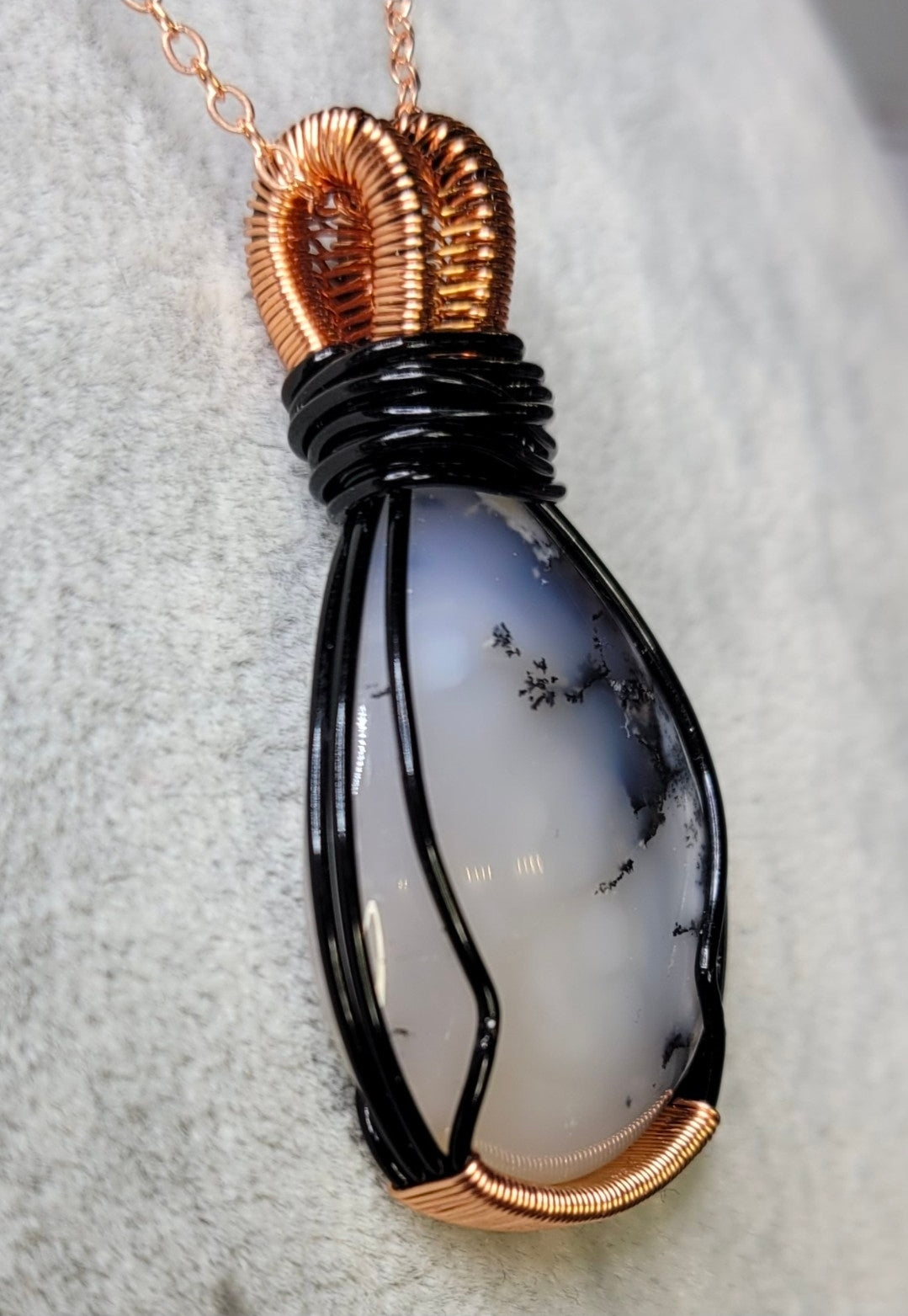 Dendritic Opal Pendant Wire Wrap