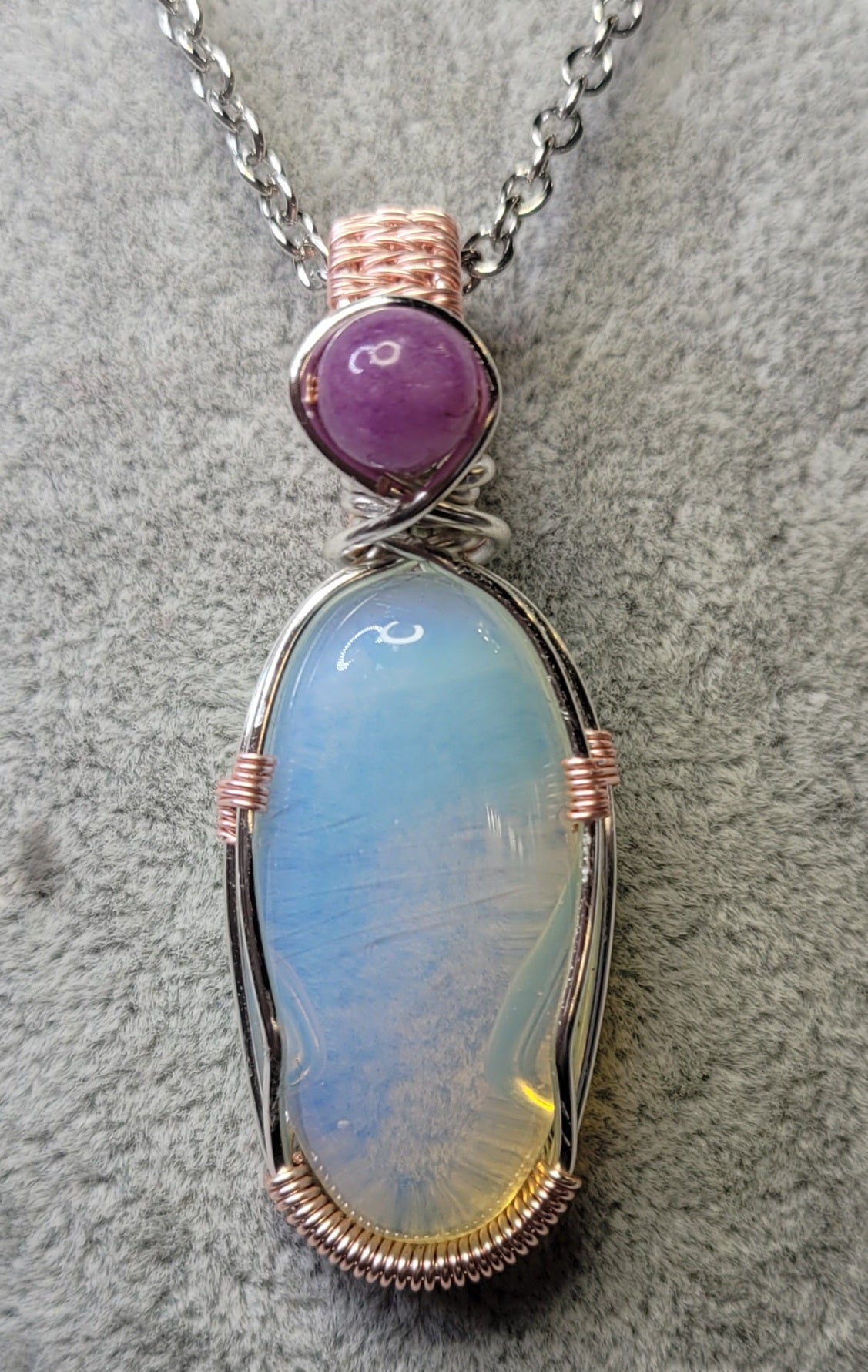 Opalite with Lepidolite
Handwrapped