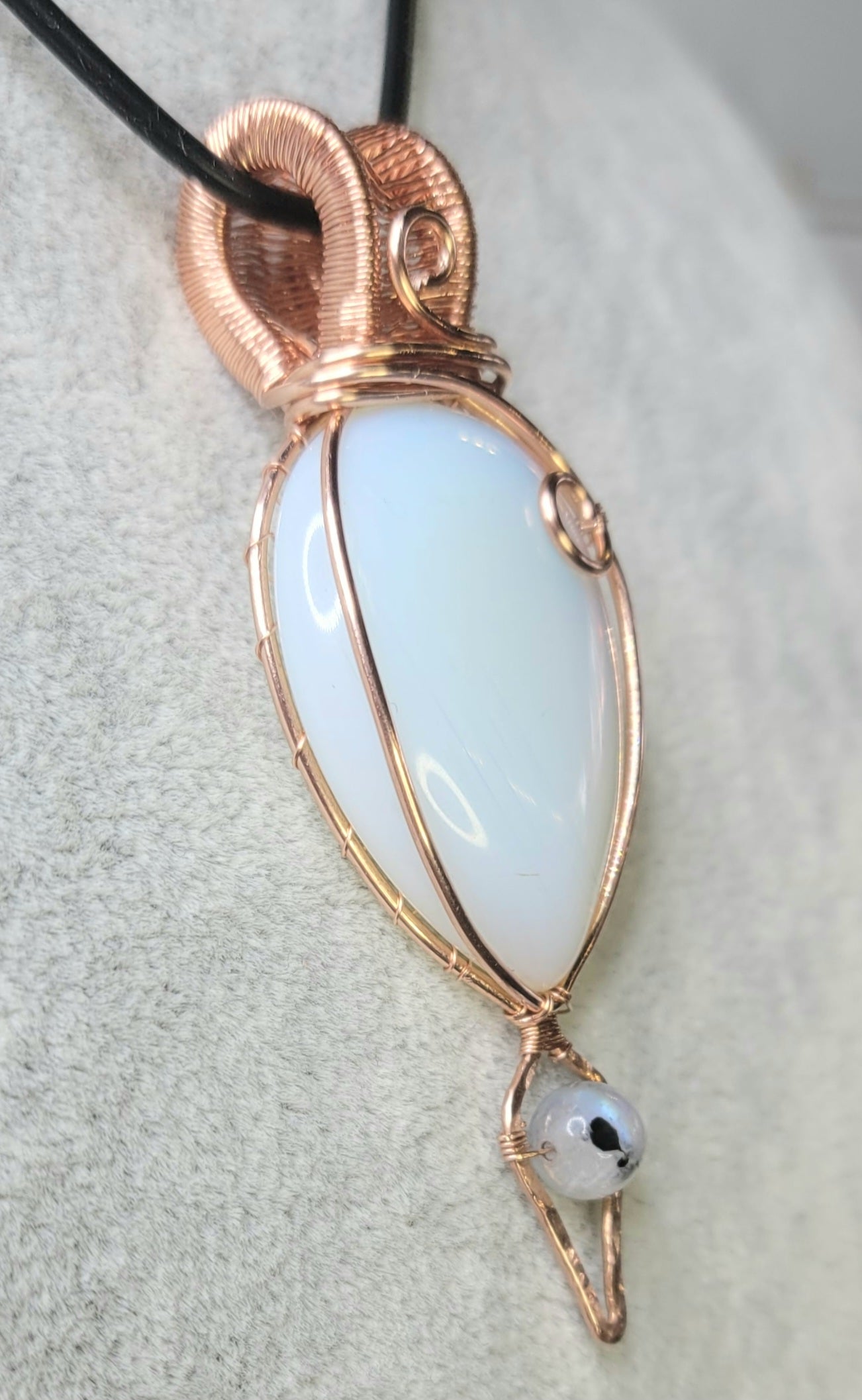 Opalite pendant with Rainbow Moonstone