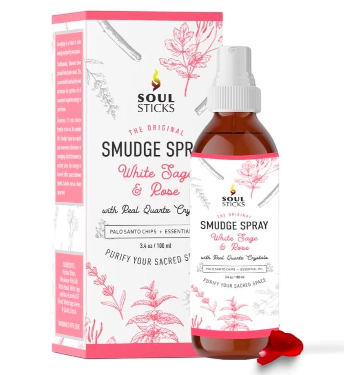 Soul Sticks - White Sage & Rose Smudge Spray (3.5 oz)