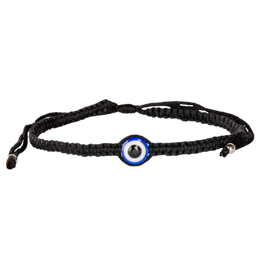 Cotton Evil Eye Pull Tie Bracelet