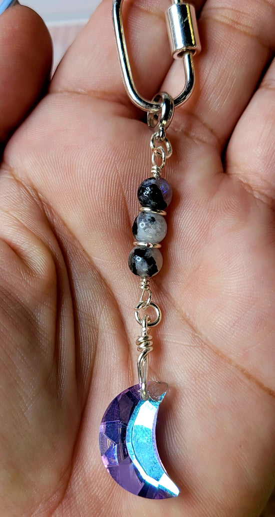 Moon Boot Charm with Moonstone