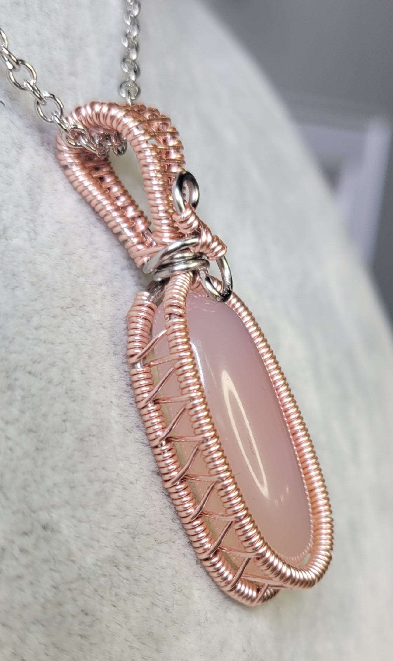 Dyed Agate Pendant Wire Wrapped