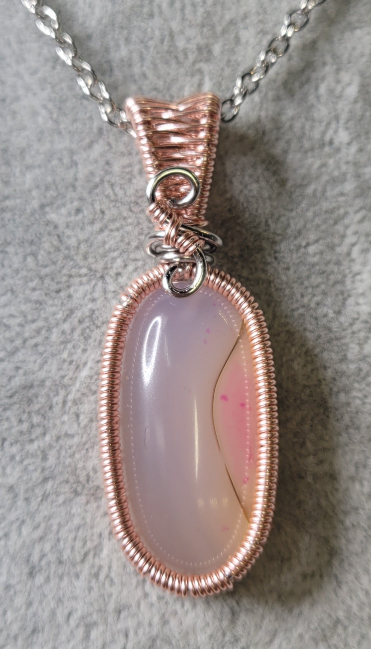 Dyed Agate Pendant Wire Wrapped