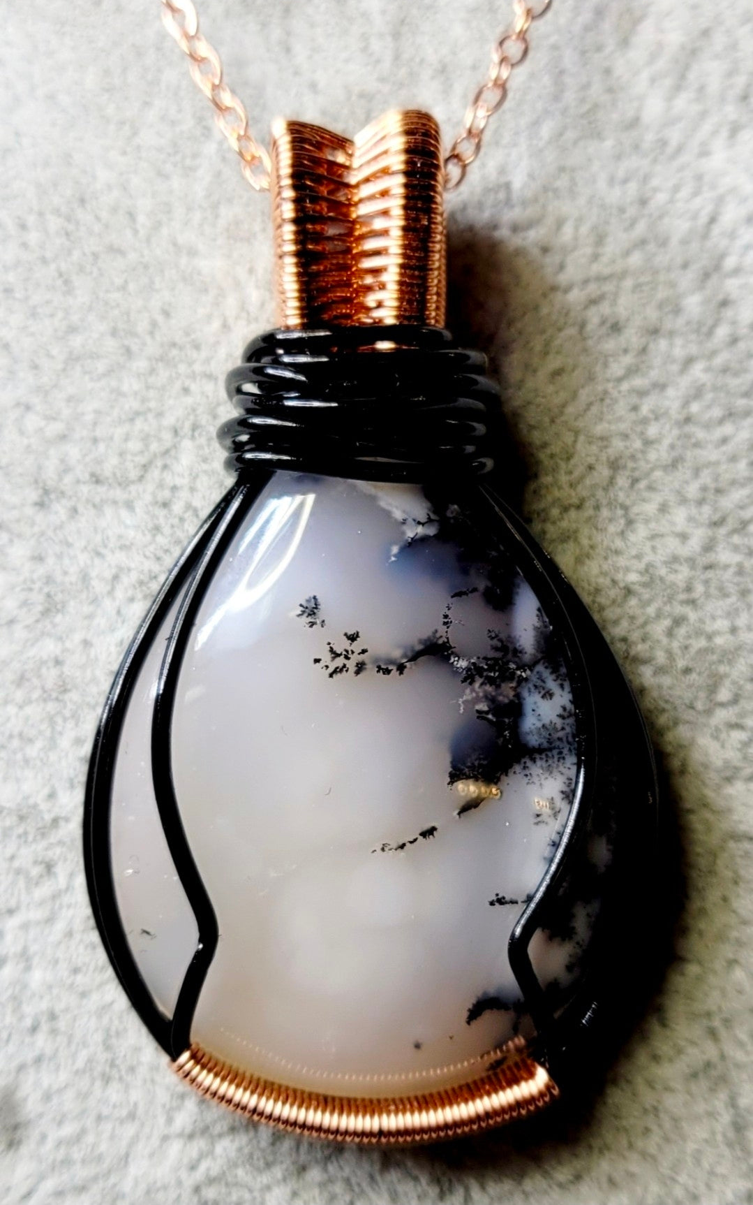 Dendritic Opal Pendant Wire Wrap