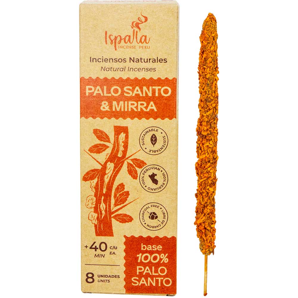 Ispalla Natural Incense - Palo Santo & Myrrh (8 Sticks)