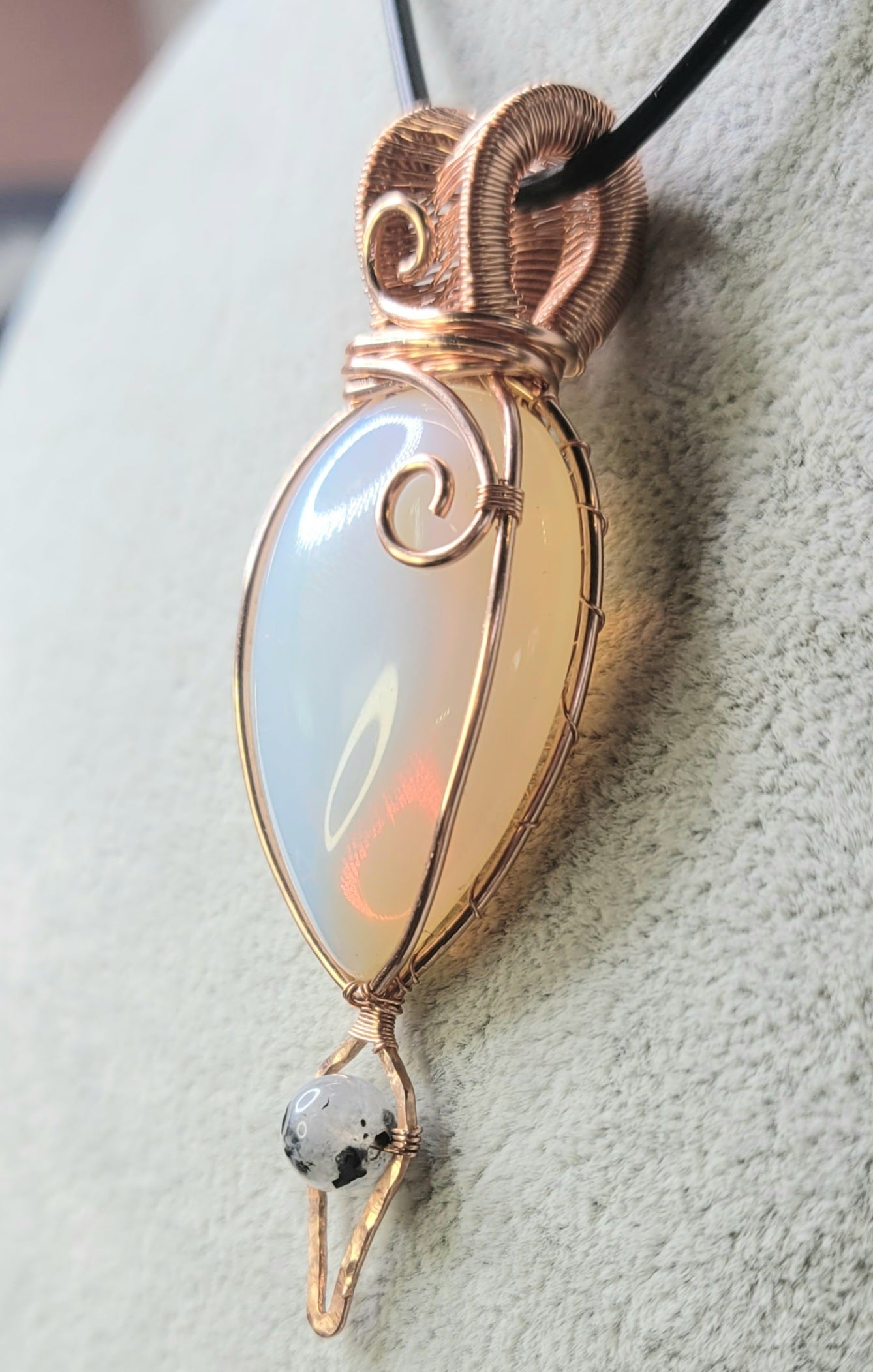 Opalite pendant with Rainbow Moonstone