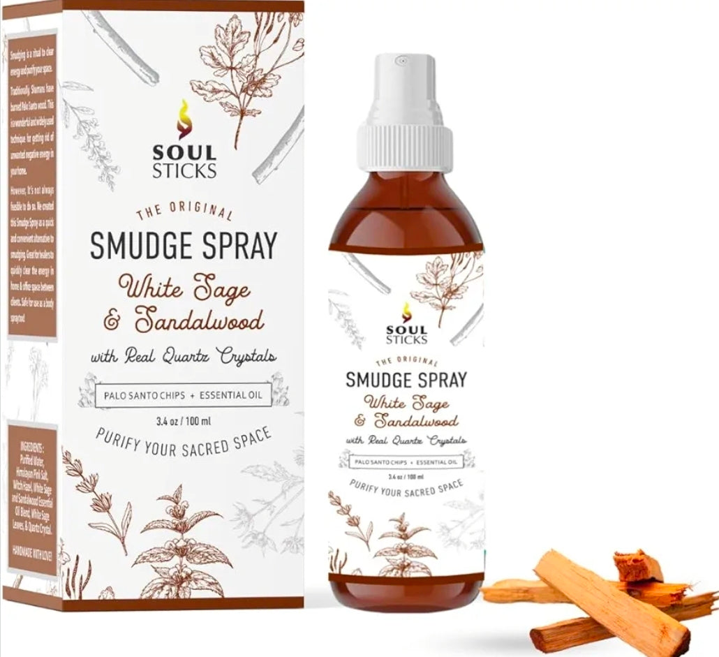 Smudge Spray - White Sage & Sandalwood Soul Sticks (3.5 oz)