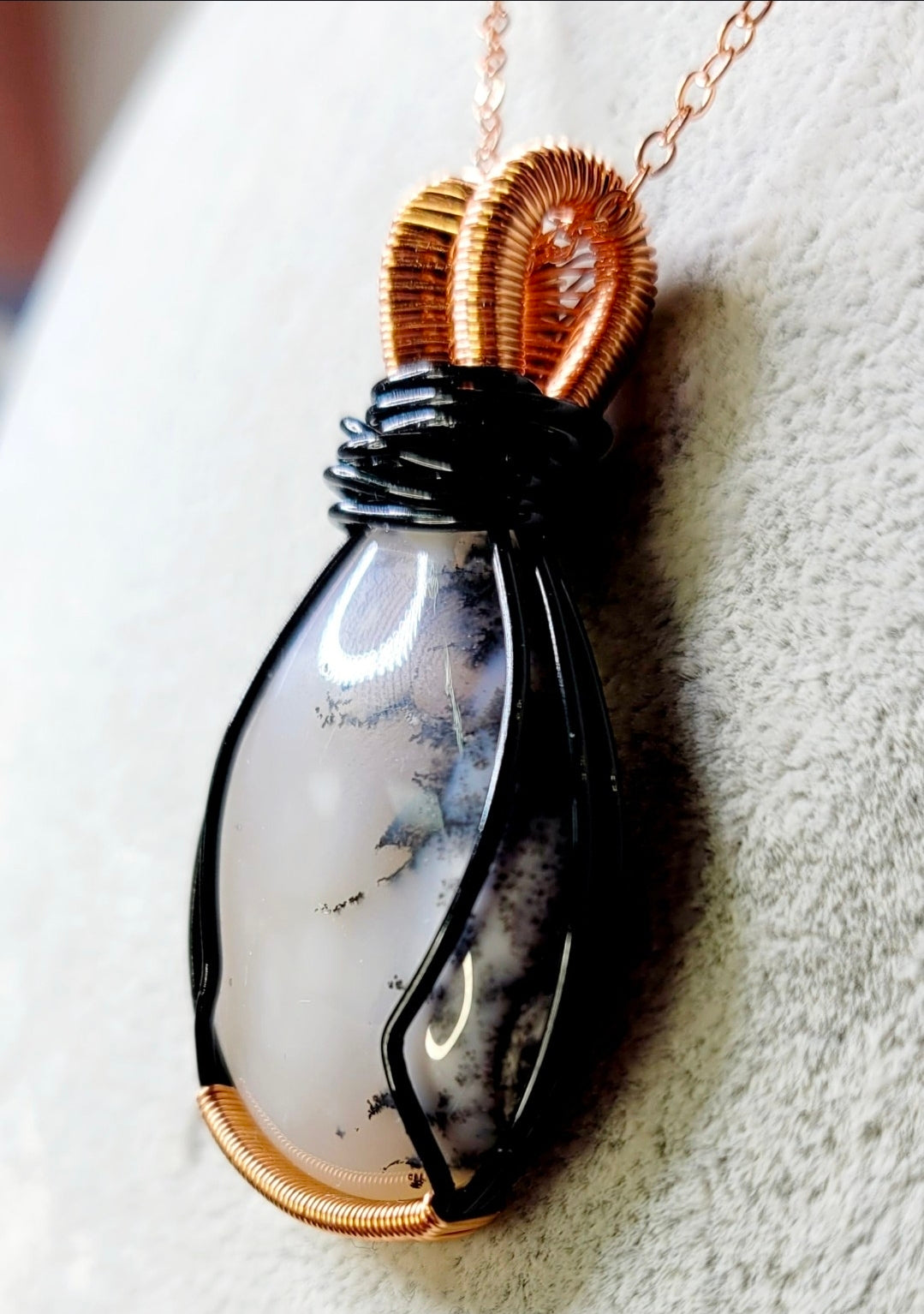 Dendritic Opal Pendant Wire Wrap