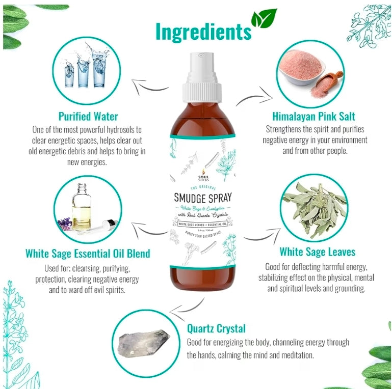 Soul Sticks - Eucalyptus Sage Smudge Spray (3.5 oz)