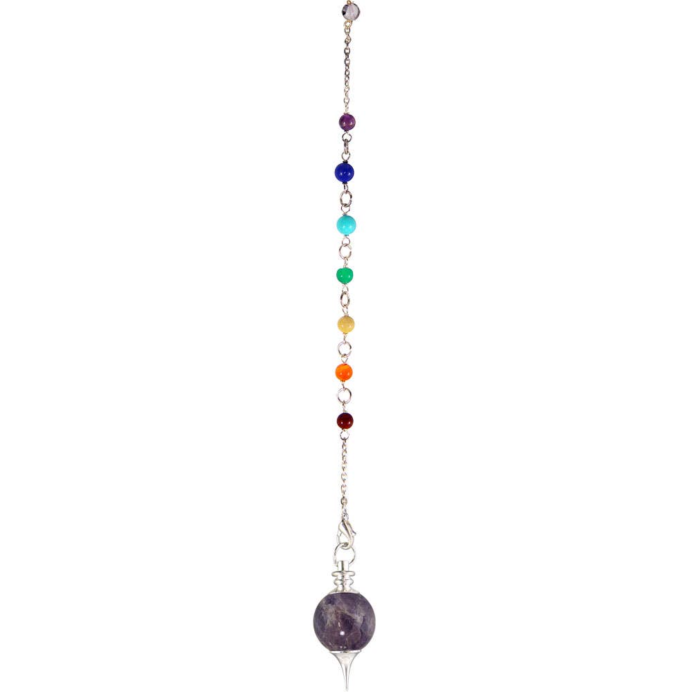 Pendulum Sephoroton w/ Chakra - Amethyst (Each)