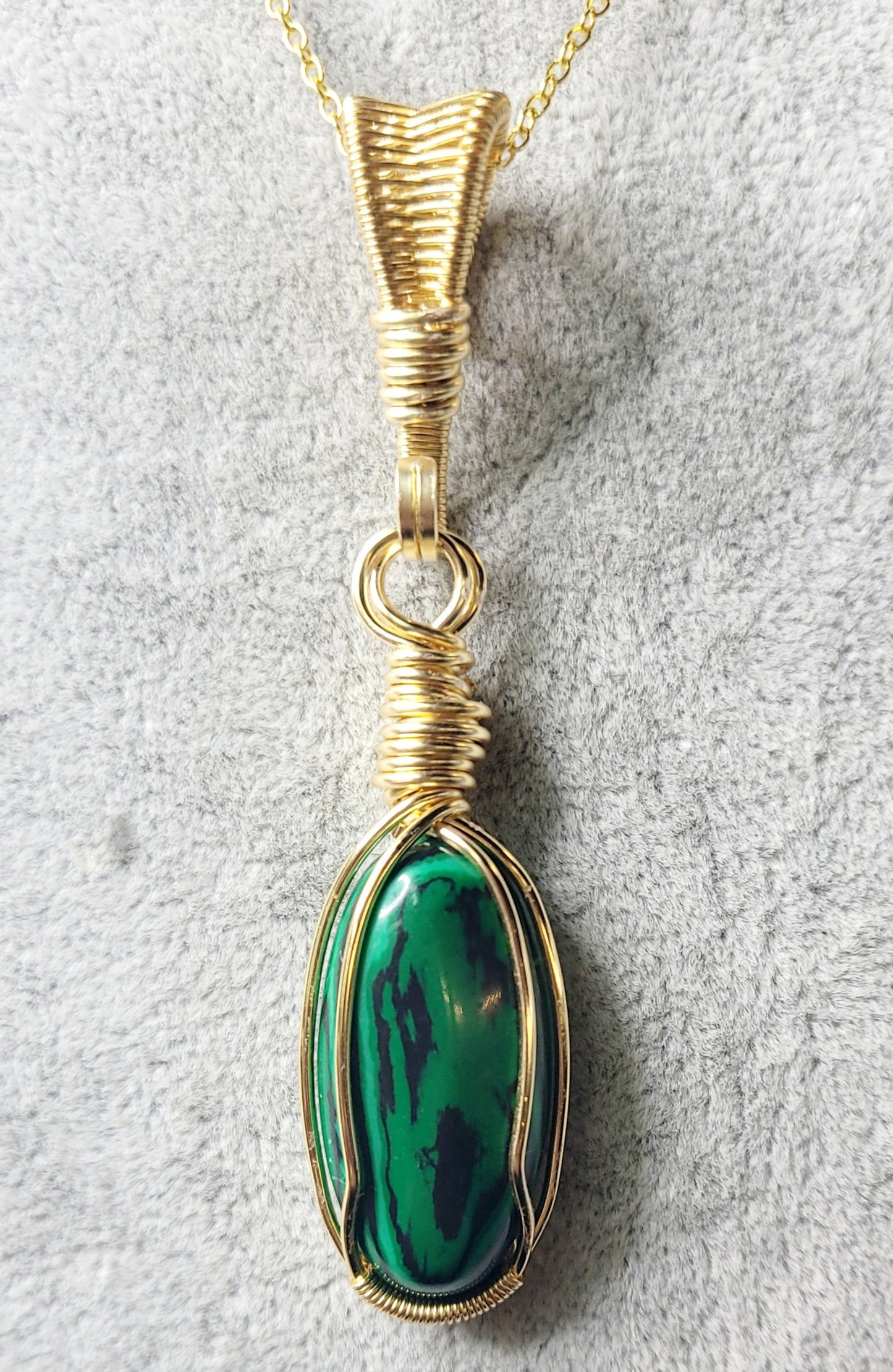 Pendant Set - Malachite & Unakite