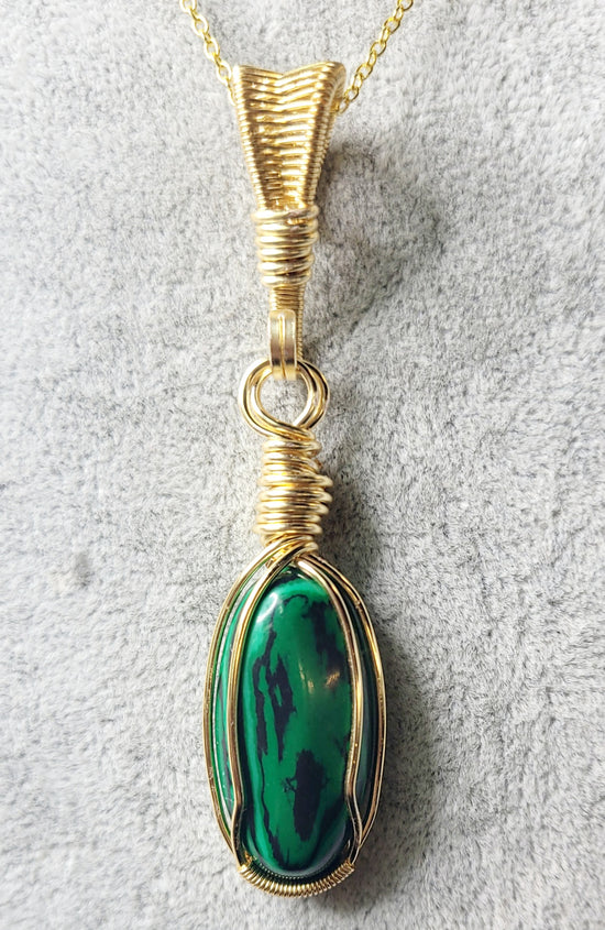 Pendant Set - Malachite & Unakite