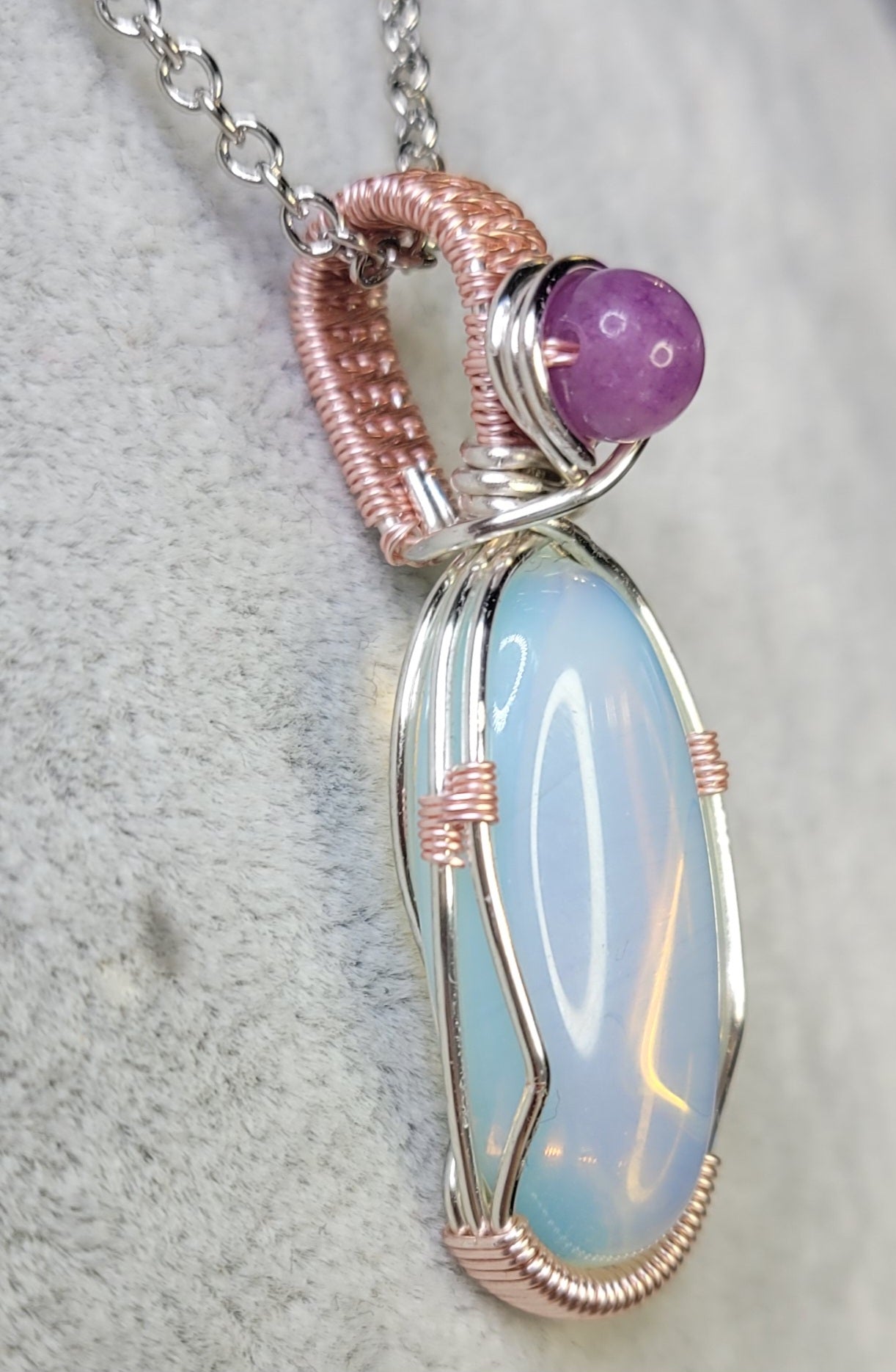 Opalite with Lepidolite
Handwrapped