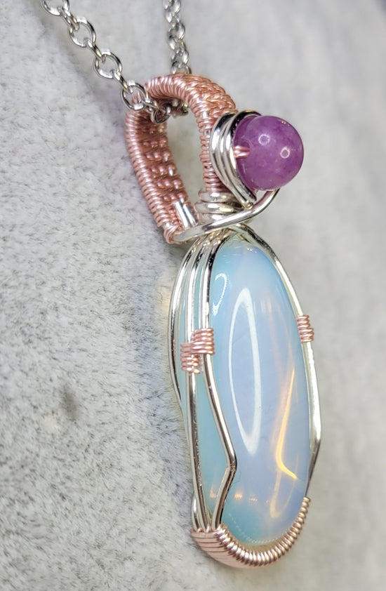 Opalite with Lepidolite
Handwrapped
