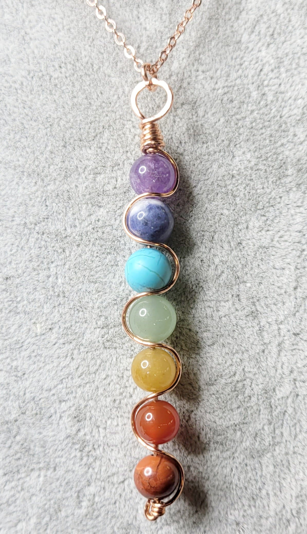 Chakra Pendant
Hand wrapped in Copper
