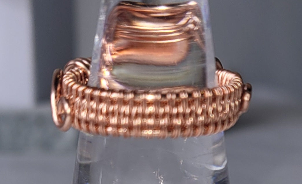 Larimar Ring
Hand wrapped in Copper