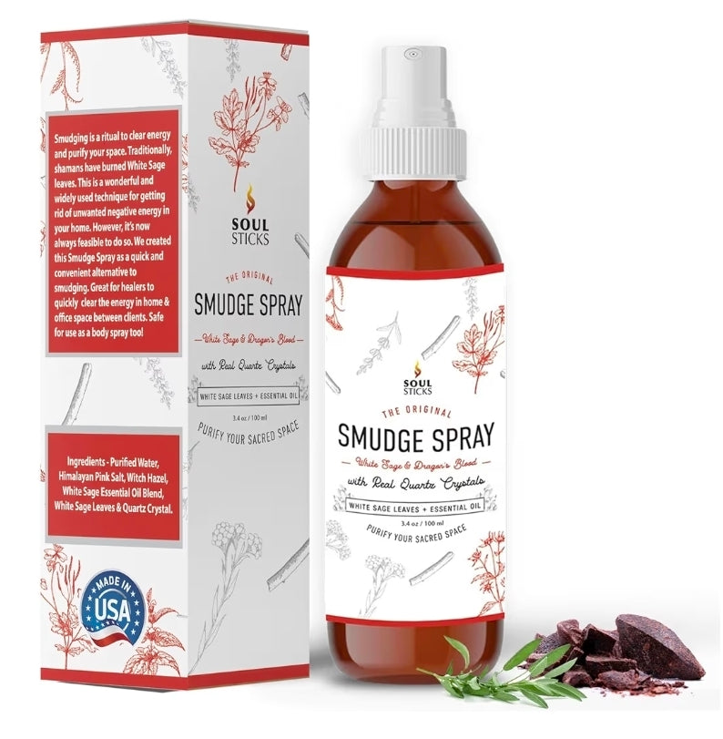 White Sage Dragons Blood Soul Sticks Smudge Spray 3.5oz