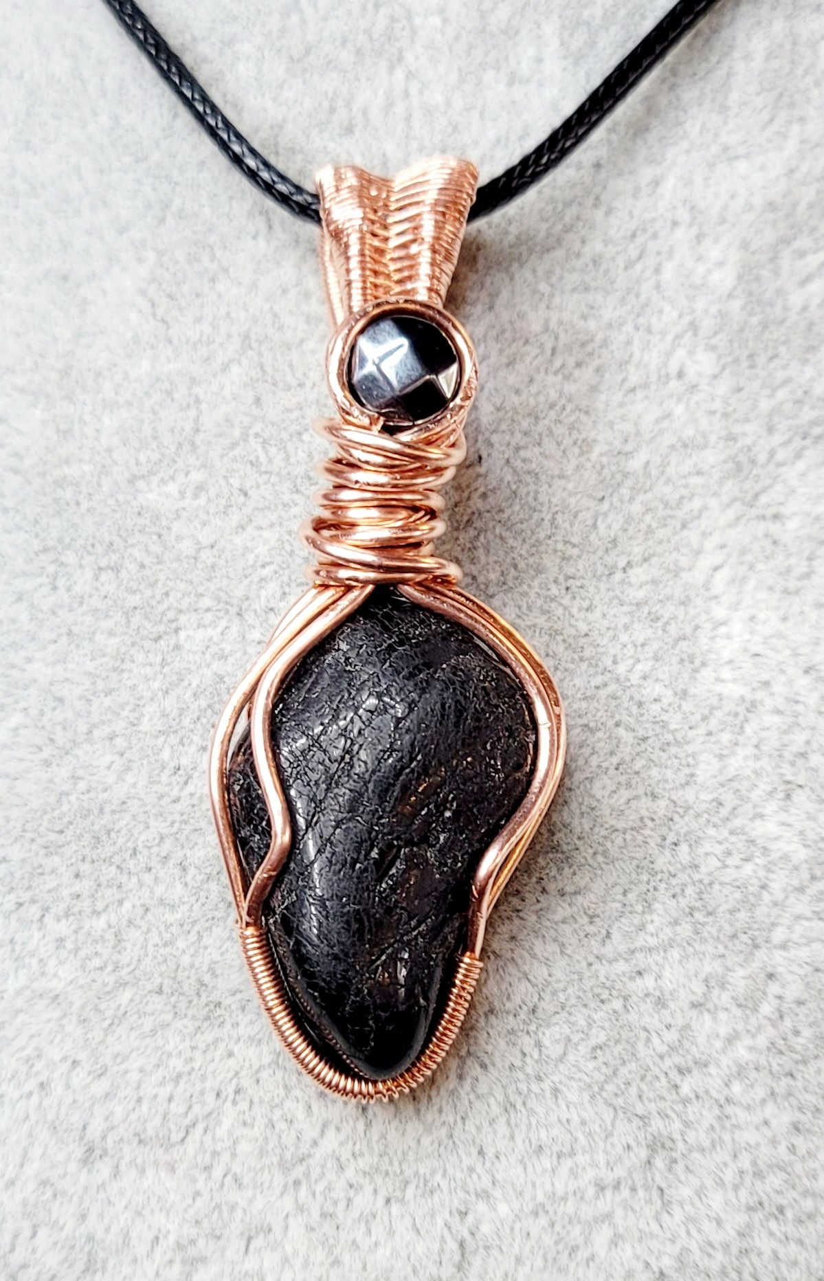 Hematite and Tourmaline Wire-Wrapped
