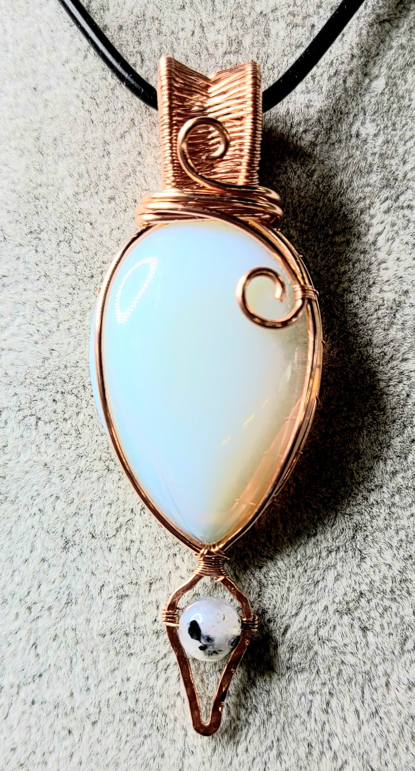 Opalite pendant with Rainbow Moonstone