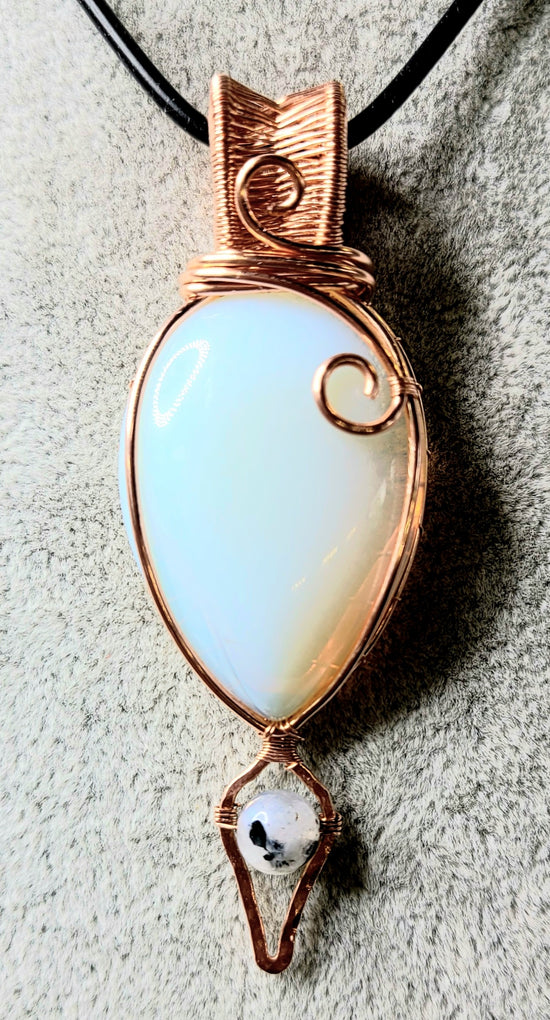 Opalite pendant with Rainbow Moonstone