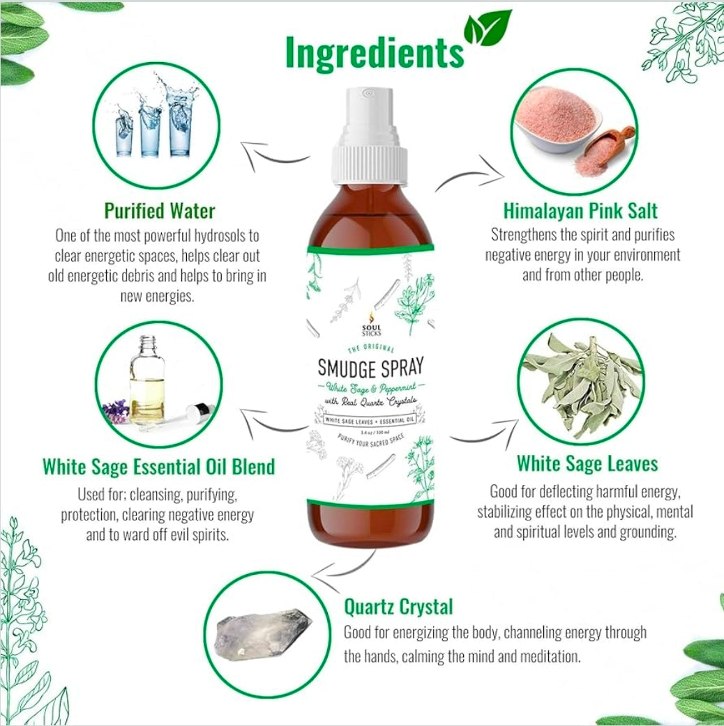 Soul Sticks - Peppermint Sage Smudge Spray (3.5 oz)
