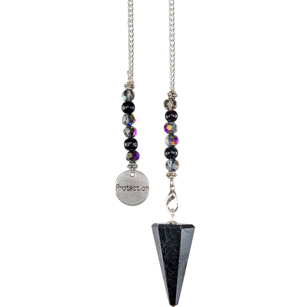 Hexagonal Pendulum Black Tourmaline - Protection (Each)