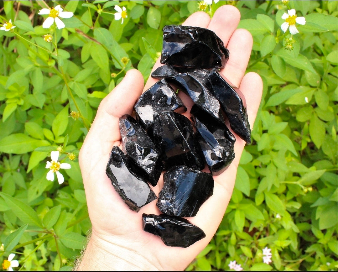 1Pc Black Obsidian Rough Stones ~  Raw