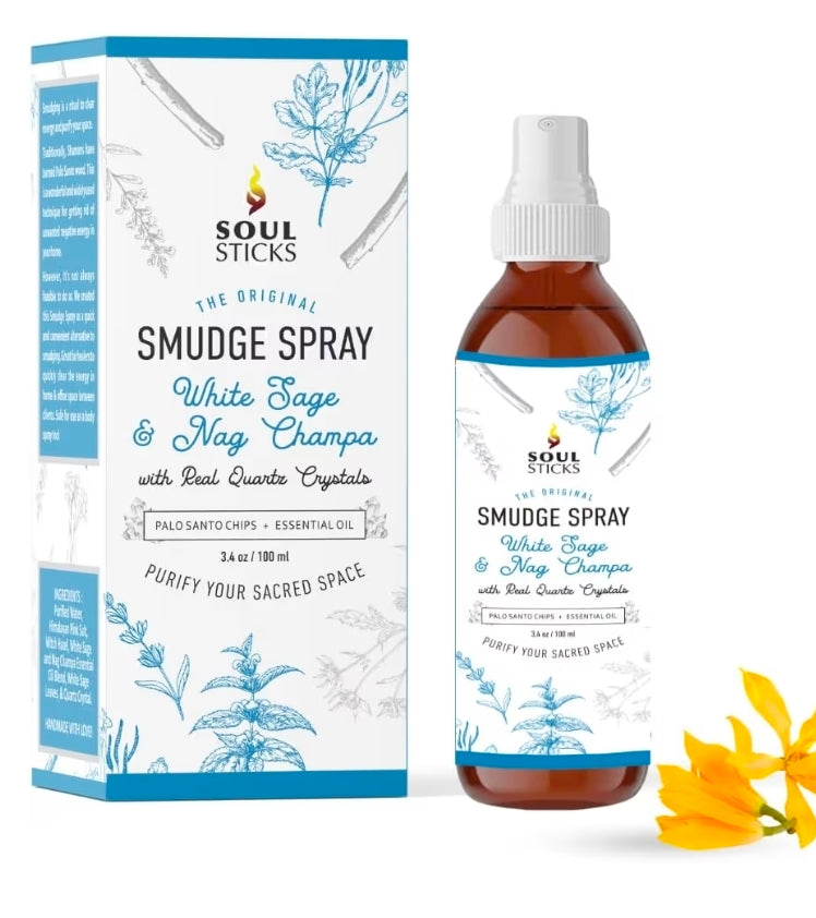 Smudge Spray - White Sage & Nag Champa Soul Sticks (3.5 oz)