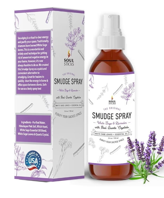 White Sage Lavender Soul Sticks Smudge Spray 3.5oz