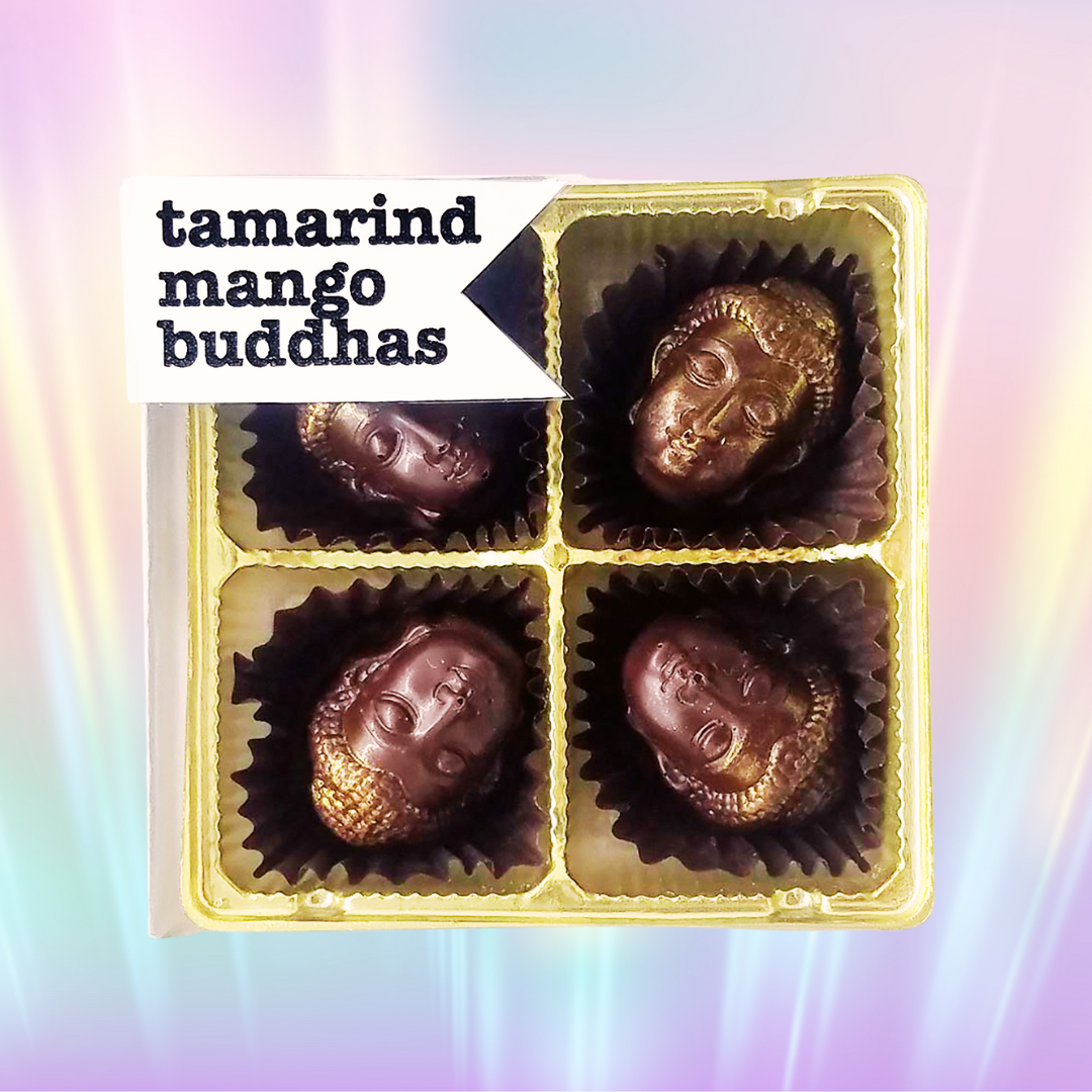 Tamarind Mango Buddhas - organic fair trade dark chocolate