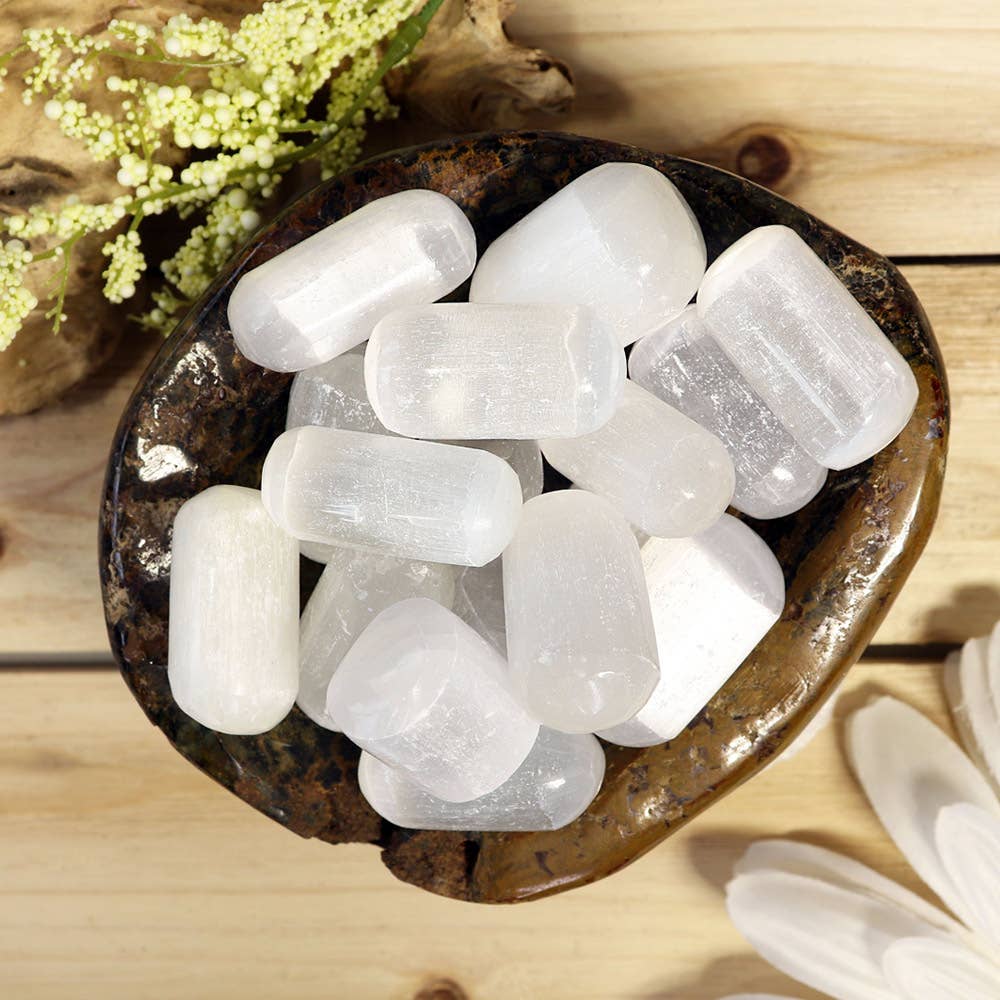 Tumbled Stones White Selenite