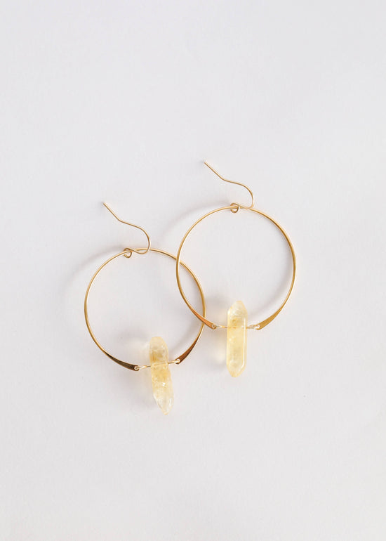 Hoops - Citrine - Earring